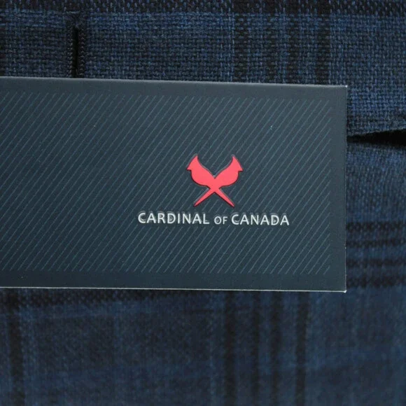 Cardinal of Canada NWT Wool Sport Coat Size 38S US In Blue & Black Plaid